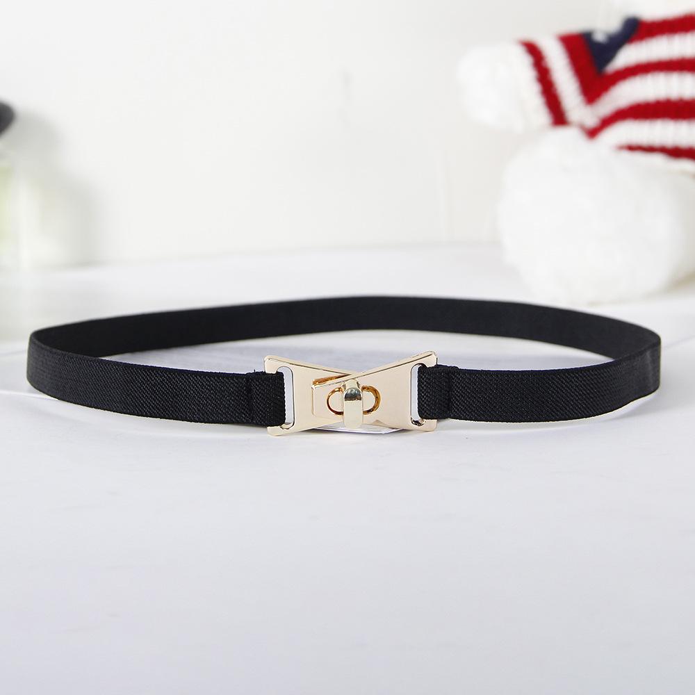Fashionable Stretchable Versatile Slim Waist Belt Elegant and Minimalist Perfect for Dresses and Jackets Women’s Black Belt