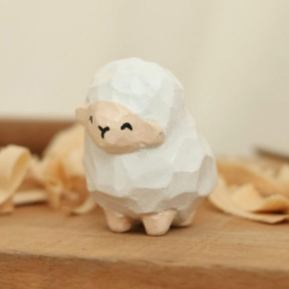 Dog Animals Ornament Sheep Small Rabbit Model Home Decoration Carving Cat Ornament  Children Toys