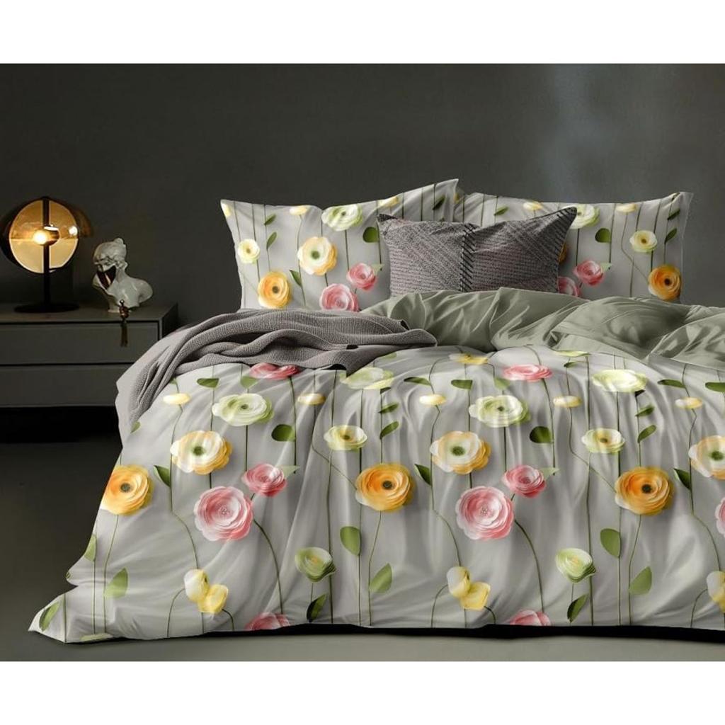 Glace Cotton AC Comforter Set Double Bed King Size with Flat Double Bedsheet & 2 Pillow Covers, 4 Pieces Bedding Set |