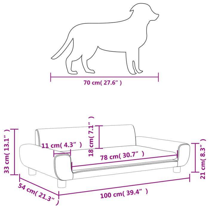 VidaXL Lit pour Chien, Canapé pour Animaux de Compagnie avec Cadre en Bois, Panier pour Chiots Maison Intérieur, Bleu 171981
