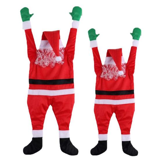 Vánoční závěsná dekorace Santa Clause Velký lezoucí Santa Claus Vánoční závěsná ozdoba pro venkovní okap, okno, zeď, balkonová dekorace