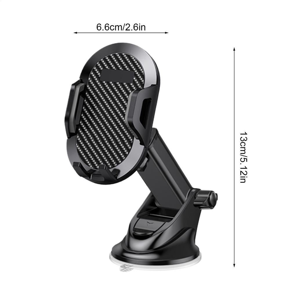 

Vacuum Phone Holder Suction Phone Mount Smartphone Base Bracket Grip For Dashboard Vehicle Navigation Driving Recording Vlogging чорний