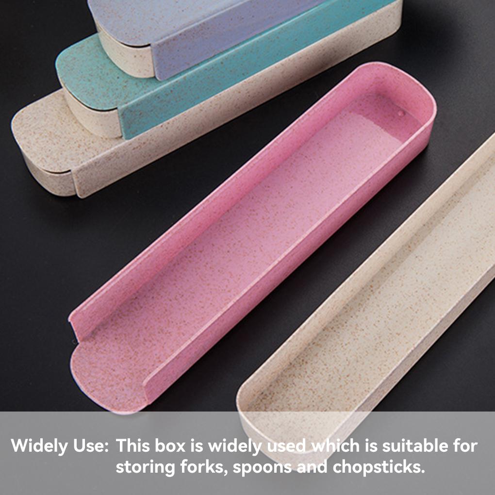 Box Cutlery Tableware Travel Case Food Fork Chopstick Bag Cover Spoon Storage Outdoor Practical Container Children