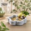 Stable Bird Cage Accessory Pumice Stone Bowl, Spill Proof Parrot Water Calcium Rich, Feeding Bowl Food Dish, Feeder for Cockatiel Conure Parakeet Claw