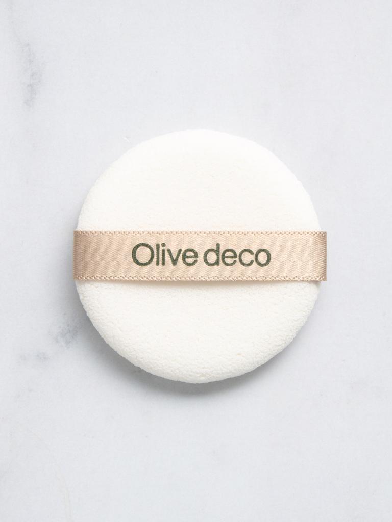 Olive Deco Round Makeup Puffs (2-Count)