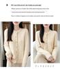 2026 A/W Women's Pure Wool Cable Knit Round Neck Cardigan Sweater - Long Sleeve, Seven-Stitch, Thickened Knit