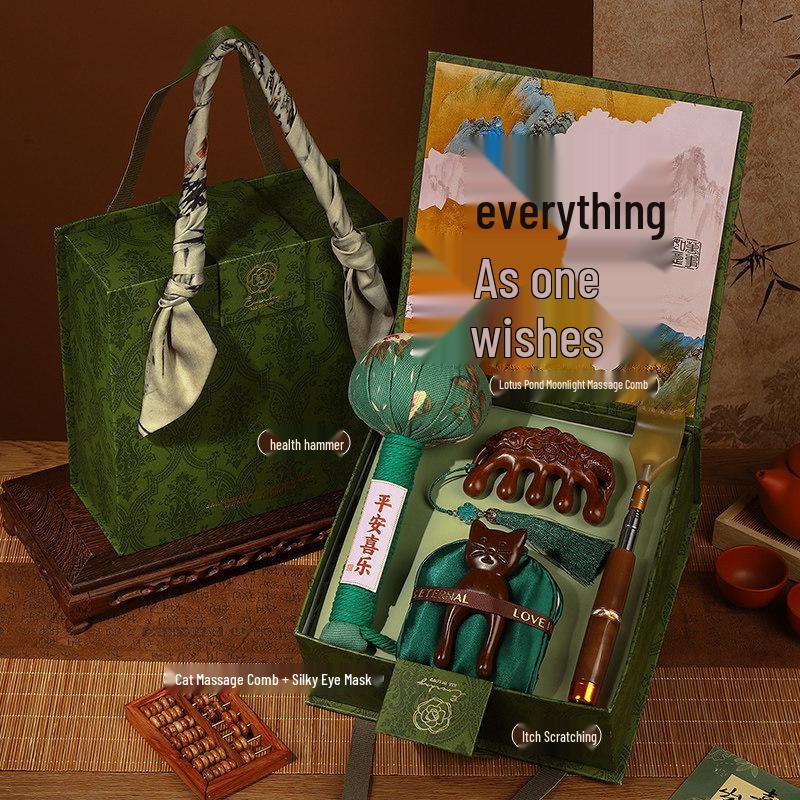 Elegant Wooden Comb Gift Set: Premium Mother's Day or Birthday Surprise for Mom, Mother-in-Law, and Elders