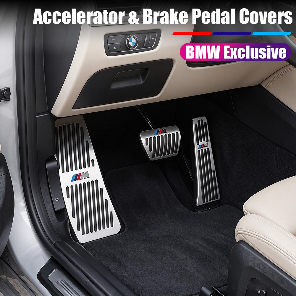 Car Accelerator Brake Pedals Footrest Covers Accessories For BMW E90 G80 M3 G30 M5 F82 F83 F20 F21 G42 F95 F96 G06 G07 M2 M4 M8