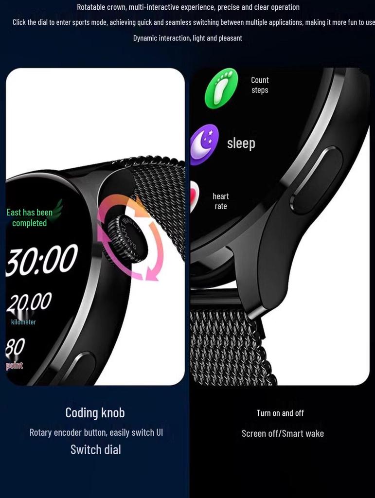 Smartwatch Watch5 Sport: Multifunctional OLED HD Screen with Bluetooth