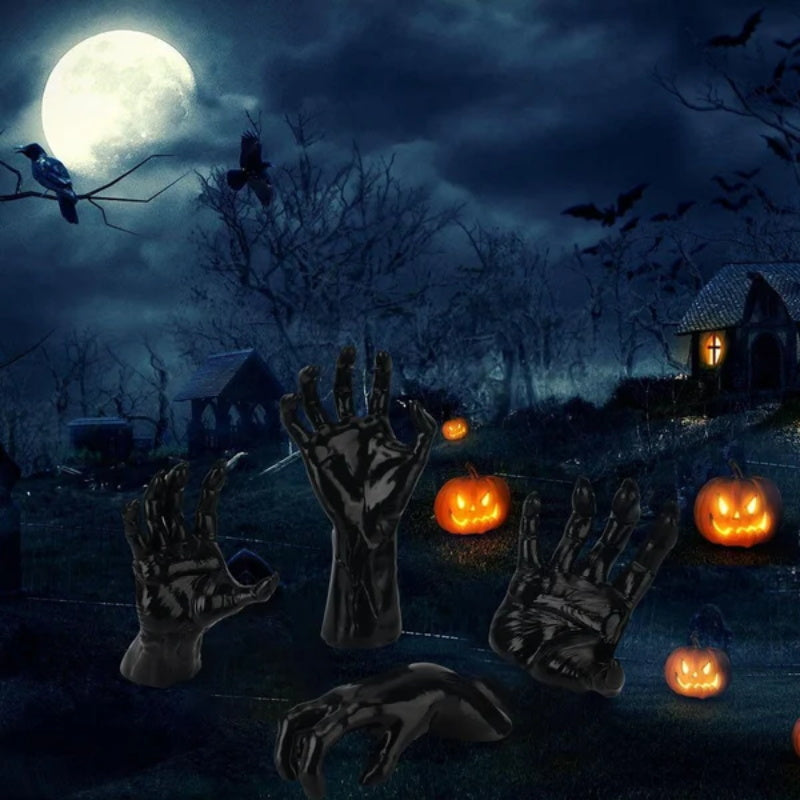 Wall Mounted Creepy Ghost Hand Decoration Gothic Hanging Wall Art Sculpture Horror Hands for Wall Decorations Indoor/Outdoor