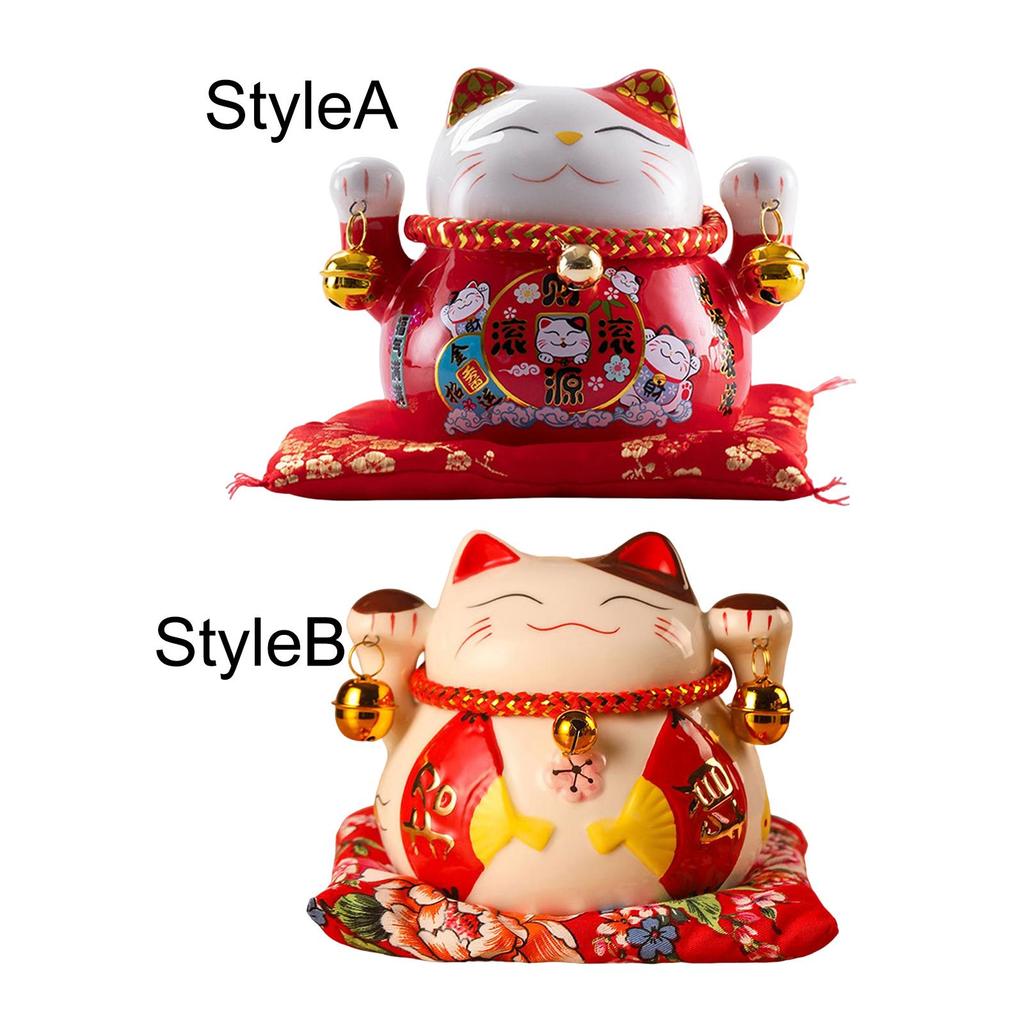 Cat Money Bank Kitten Figurine Animal Statue Saving Box for Desktop Decor