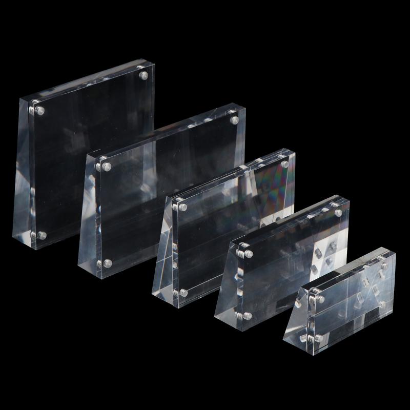 1 Pcs Magnetic Acrylic Sign Holder Display Stand Table Number Holder Restaurant Menu Paper Holder Price Label Card Holder