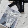 Low Waist Lace Strap Panties Bowknot See Through Briefs Color Blocking Underwear for Women  Women