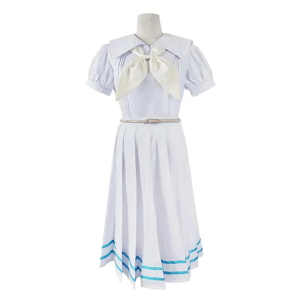 Anime Beastar Cosplay Costume Haru Disguise White Dress for Women Cute Rabbit Lolita Set Girls Uniform Halloween Carnival M