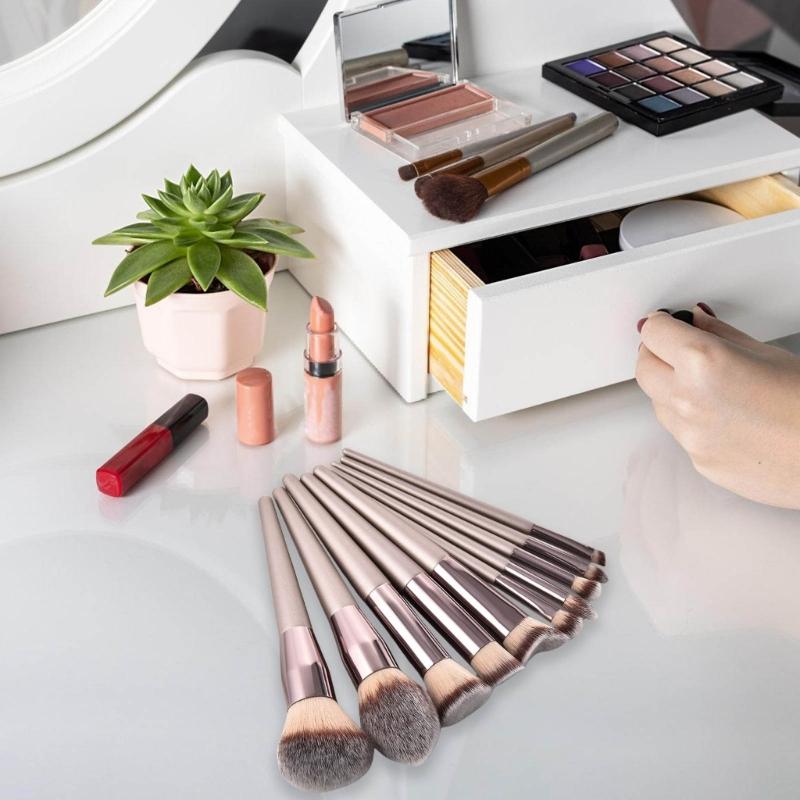 Angled Face Brush Dense and Soft Synthetic Fibers Powder Buffing Brushes For Seamless Makeup Cream Blending Brushes