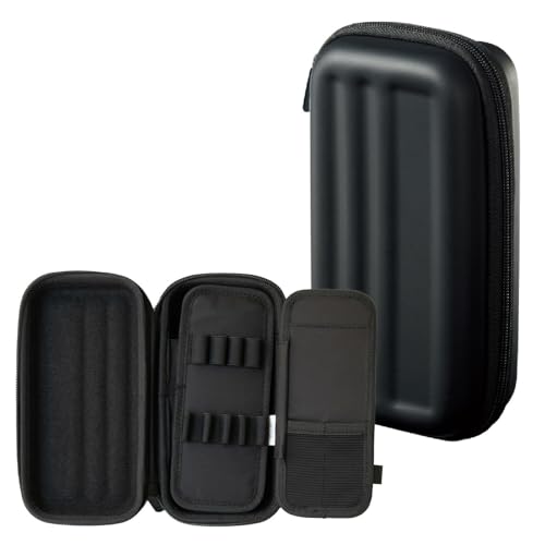 

LIHIT LAB XCOA Hard Shell Pencil Case, Jet Black, A3802-24