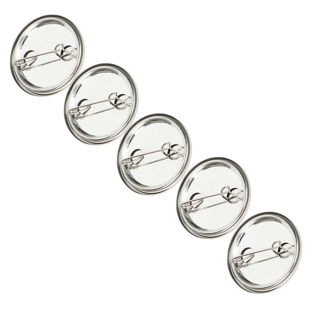 100pcs Blank Pin Button Round Safety Badge Emblem Medal Parts Supplies for Handicraft Gifts