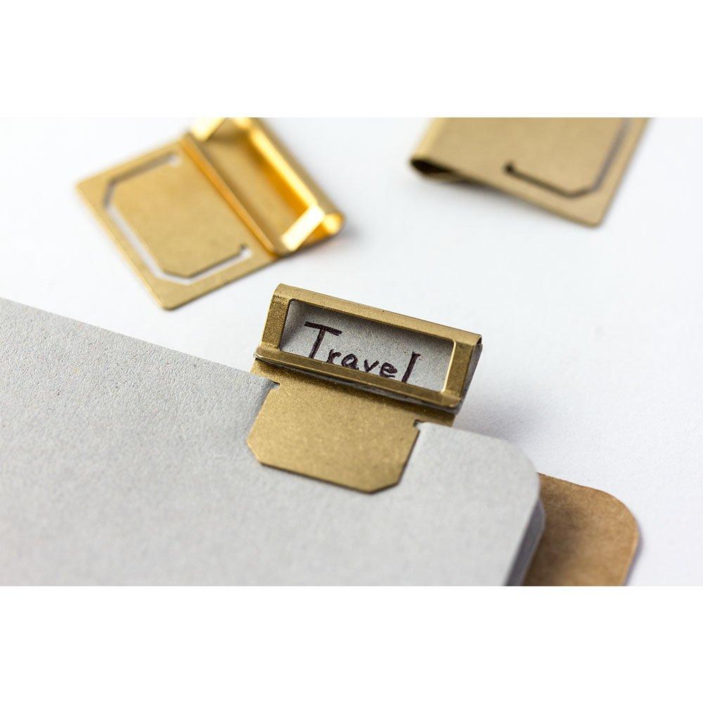 Traveler's Company Midori Brass Index Clip 43210006 - Durable Travel Organizing Clips