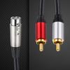 Professional XLR To 2 RCA Y Splitter Cable Stereo Audio Interconnect Cable Adapter Clear Audio Signal Transmission