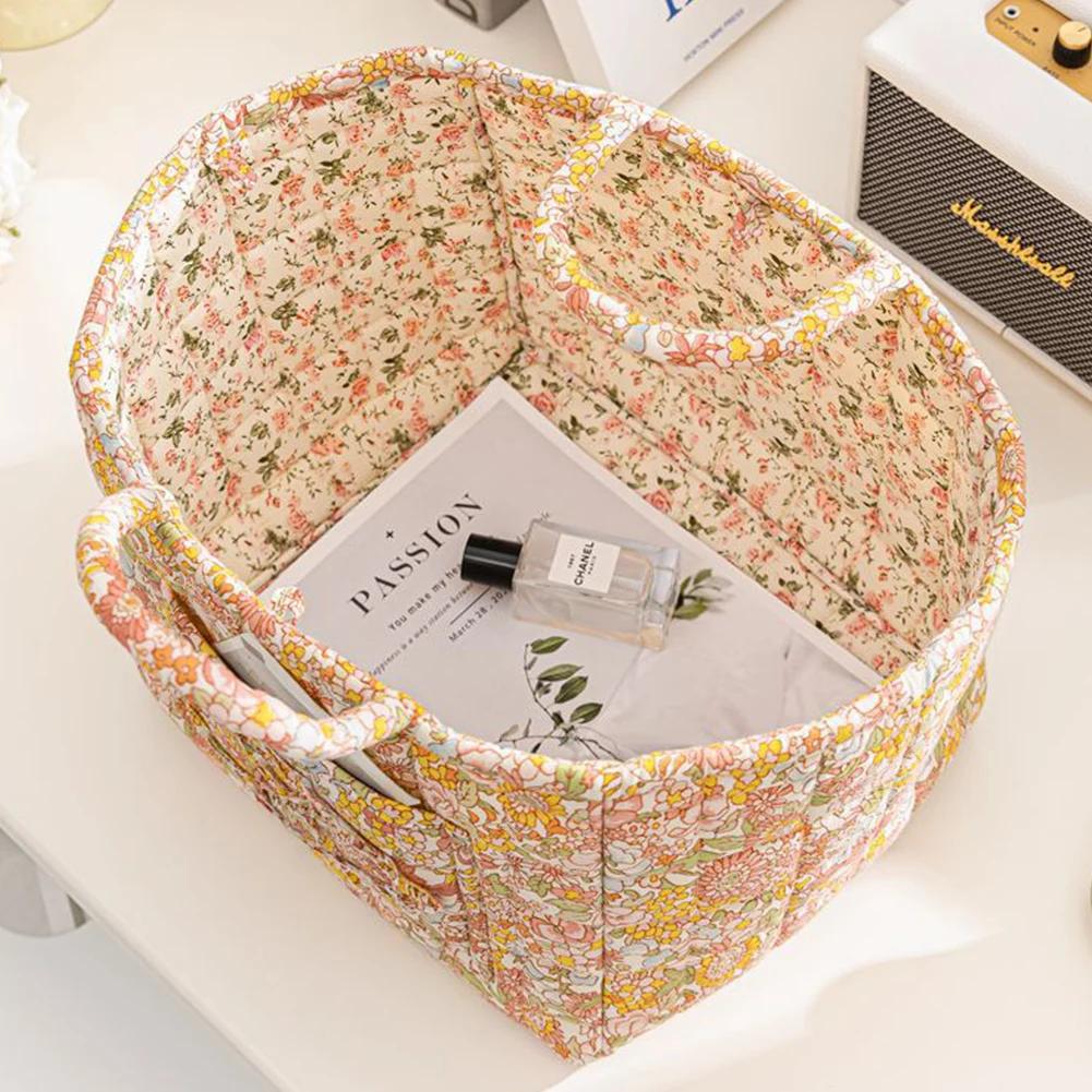 Boho Fabric Storage Basket Portable Quilted Laundry Hampers Collapsible Dirty Clothes Underwear Sorting Laundry Baskets