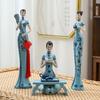 Chinese Classical Figurine Cheongsam Lady Statue Living Room TV Cabinet Art Decor