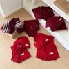 3Pcs/Set Knitted Ring Scarf Women Wool Hat Scarf Gloves Solid Cap Design Soft Cashmere Pashmina Collar Christmas