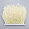 8-10cm Ostrich Feather Trims for Needlework and Handicraft Black Plume Skirt Decoration Natural Feathers Ribbon Fringe