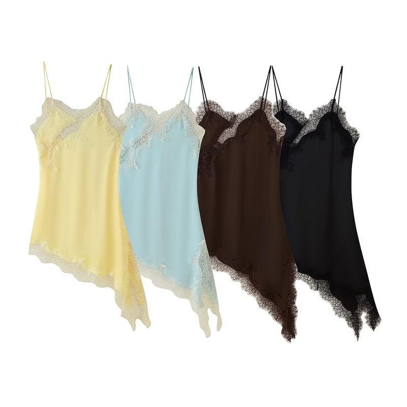 Araltay New Women Clothes Western Style Versitile Fashion Sexy Lace Asymmetric Dress 5919200