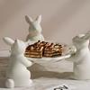3D Niedliche Süßigkeitenteller Osterhase Form Silikon Kaninchen Tablett Form für Thanksgiving Feiertage Party Büros Zuhause Zimmer Schreibtisch Schreibtisch