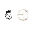 Creative Modern 3D Wall Clock And Metal Tiered Shelf Decorative Art for Stylish Home Office Kitchen