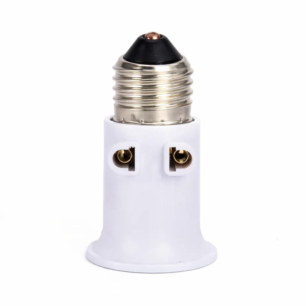 1 PCS E27 PBT Fireproof Bulb Adapter EU Plug Lamp Holder Base Socket AC100-240V 4A for Home Office Lighting