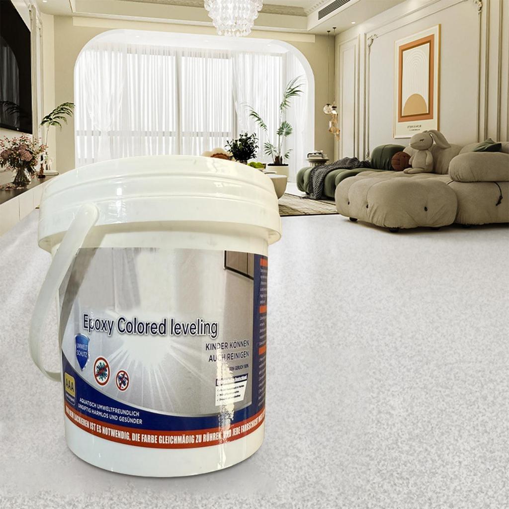Epoxid Farbsand Bodenfarbe Epoxid Bodenfarbe Selbstnivellierend Hochglänzend Marmor Effekt Wasserbasiert Rutschfest Farbig für Fliesen