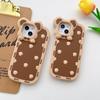 Cartoon Cute Bear Ear 3D Case For Iphone 13 12 11 Pro Max Girl Kids Shockproof Soft Silicone Cat's Paw Phone Cover