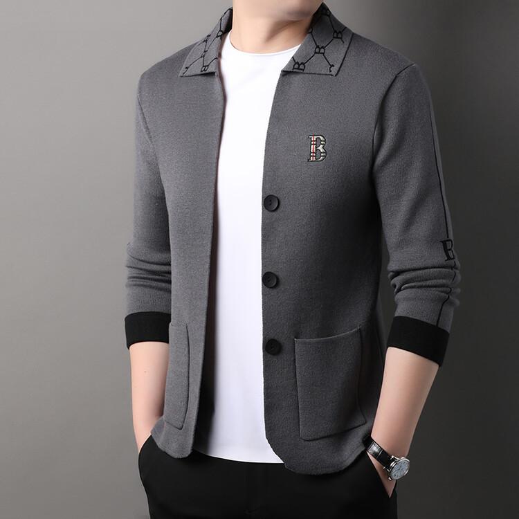 Spring and autumn knitted cardigan loose coat ins trendy outerwear sweater, versatile men's top