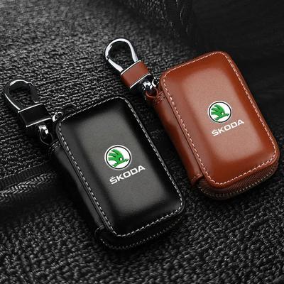 Portofel Chei Piele Geantă Chei Mașină Toc Chei Multifuncțional Accesorii Auto Pentru Skoda Fabia 1 2 Octavia RS Superb Rapid Karoq Vision