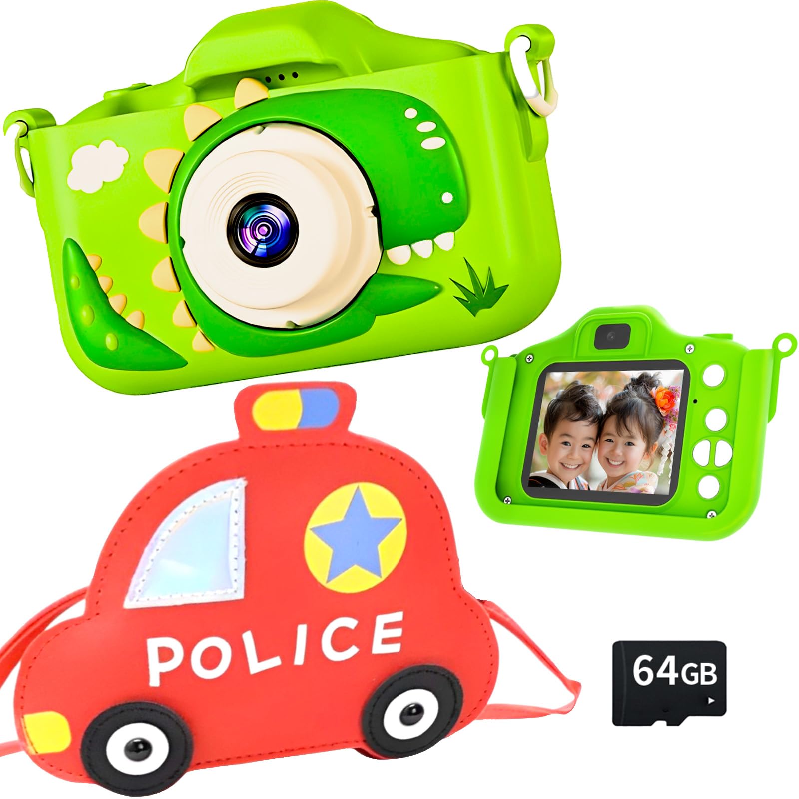 

с детской камерой игрушка для детей с игровой музыкой 8x Hiragana руководство по эксплуатации мальчики Popoma [64 ГБ Poshette] функция, плеер, зум, в комплекте, динозавр,