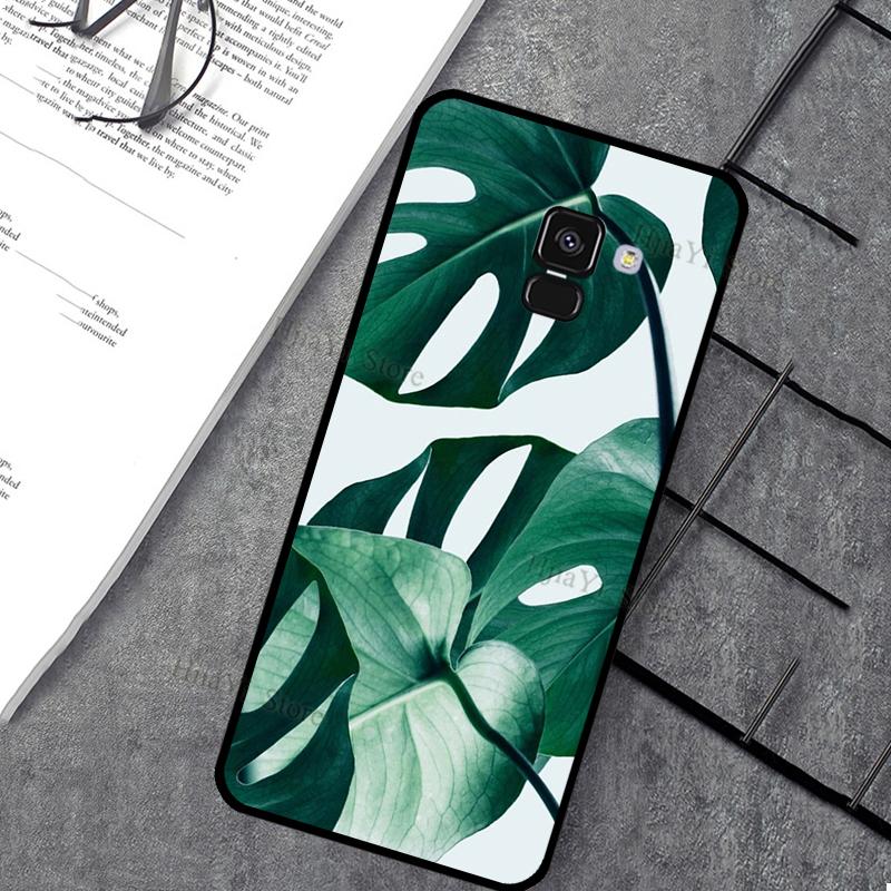 Leaves Monstera Green Phone Case For Samsung A3 A5 J1 2016 J3 J5 J7 2017 J4 J6 Plus A6 A8 A7 A9 J8 2018 Cover