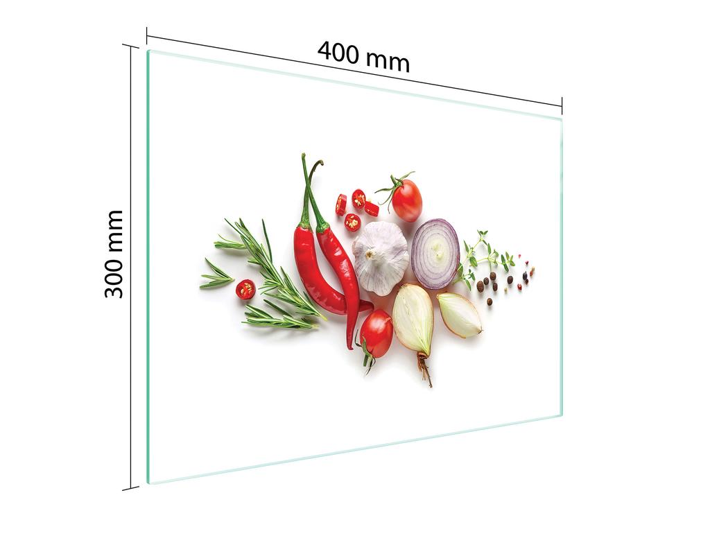 SZKLANA DESKA DO KROJENIA 40x30 WARZYWA