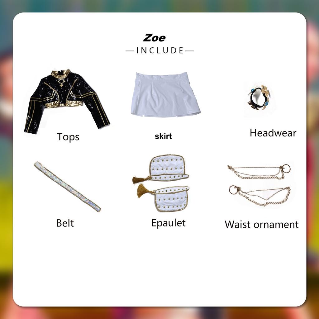 Czarny Złoty Rumizo Yimira Cosplay KPop Łowca Demonów Dziecięce Kostiumy Cosplay Impreza Halloweenowa Kostiumy Cosplay dla Dziewczynek