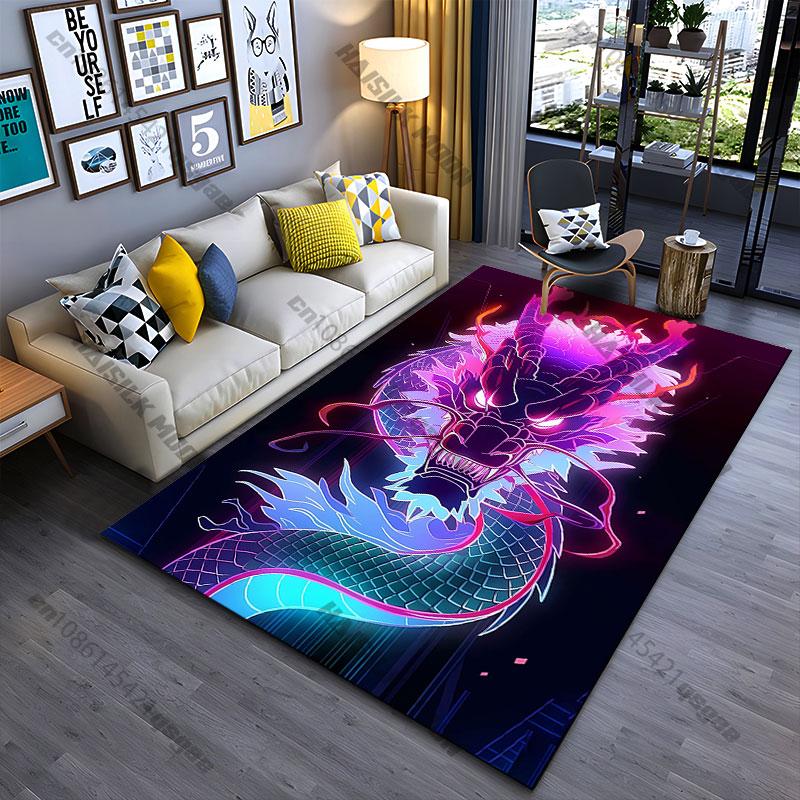 Fierce glowing mythical dragon spirit carpet Yoga living room room decor children s crawling mat doormat area rug games 40x60cm