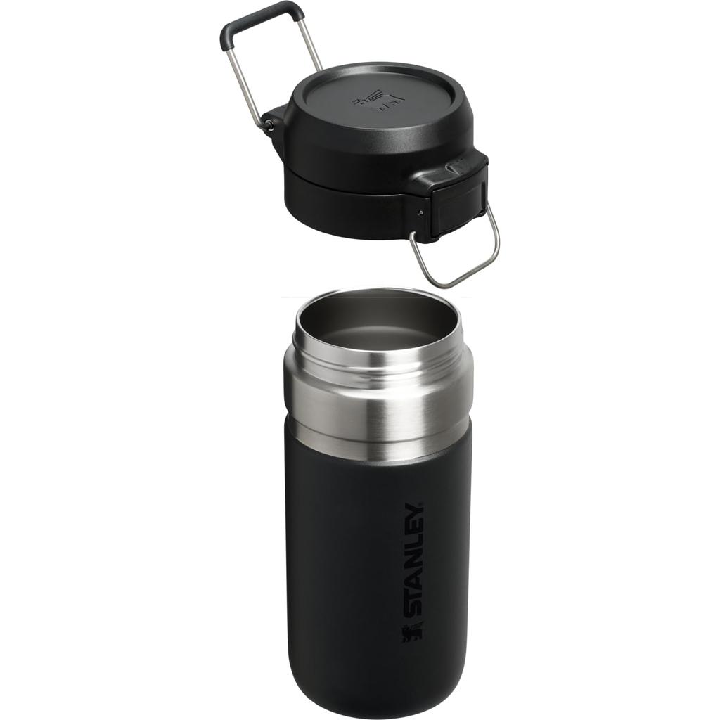 Stanley 1913 Quick Flip Go Vacuum Insulated Bottle, Black 2.0, 16 Oz / 0.47 L