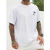 Men's 100% Cotton Coconut Tree Graphic Print T-shirt, Casual Short Sleeve Crew Neck Tee, Men's Clothing For Outdoor