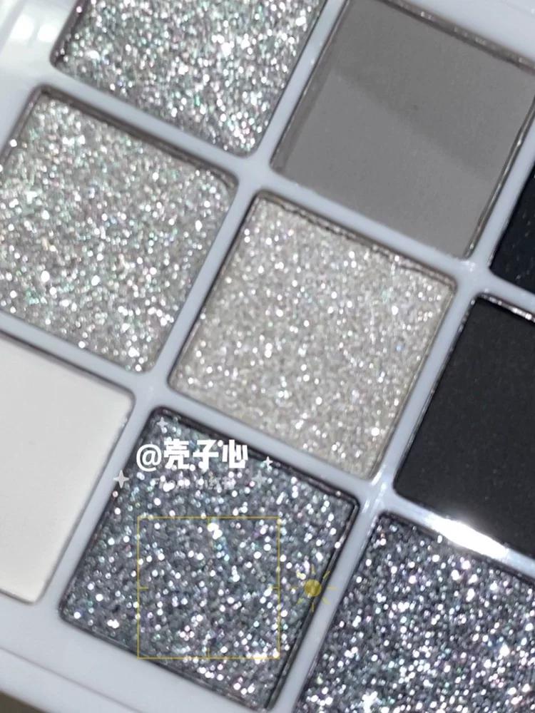 Smoky Makeup Eye Shadow European and American Makeup Cement Plate Gyaru Drag Sister Style Dark Black Gray Black Jasmine Flat for Eye Shadow Plate