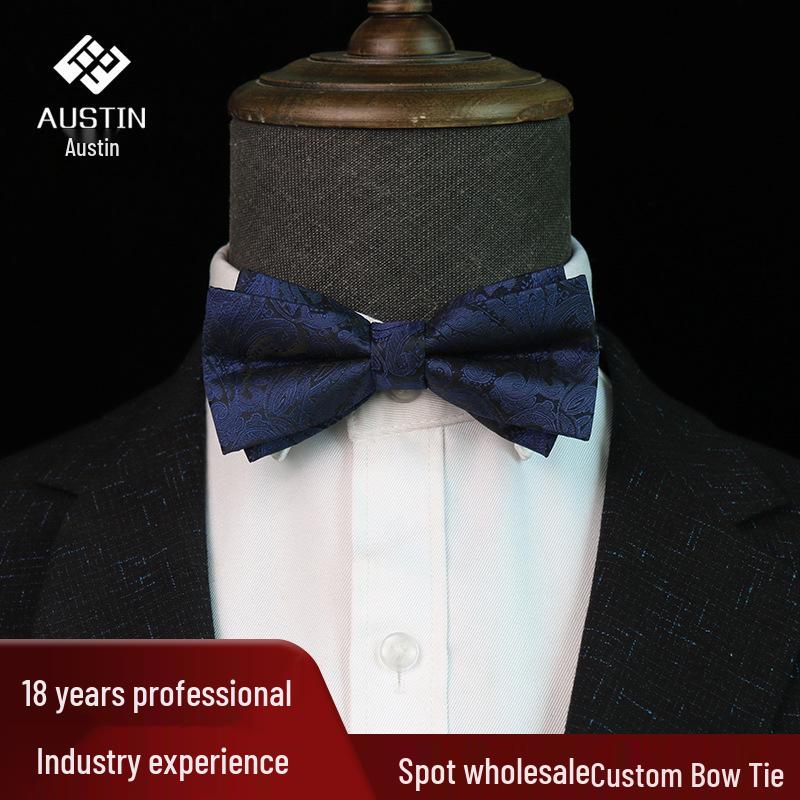 

Men s Solid Color Jacquard Bow Tie - Perfect for Weddings and Special Occasions