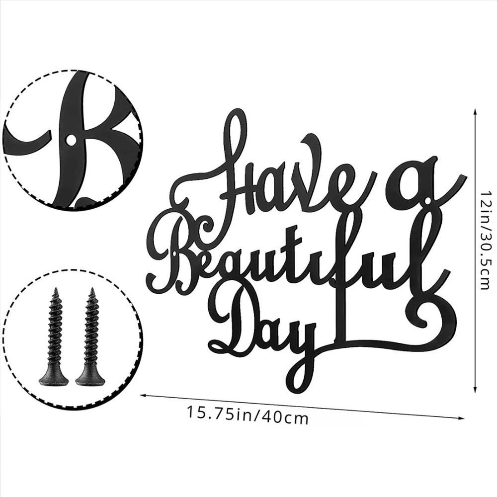 1PC Festive Metal Wall Art Elegant Iron Silhouette for Living Room Home Decor