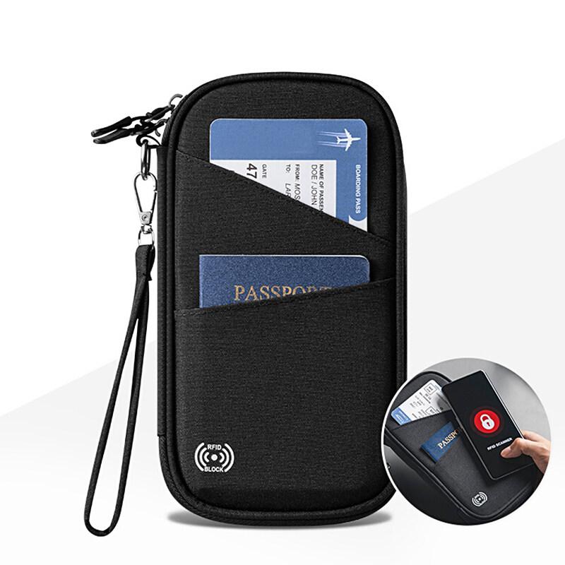 RFID Anti-theft Passport Flight Ticket Holder Wallet Large Capacity Document Bag Travel Card Bag Multi Functional Boarding Tote Bag