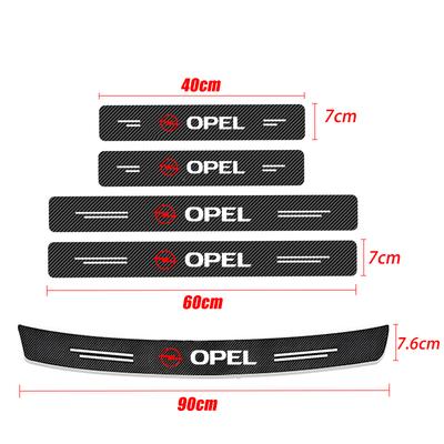 4pcs Carbon Fiber Anti-scratch Stickers for Car Thresholds For Opel Astra J G Insignia Corsa D Vectra C Zafira a Auto Gadgets M2
