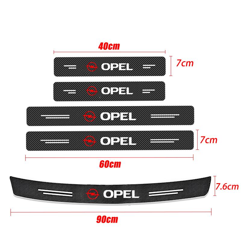 

New Car 3D Carbon Flber Car Door SIll Protector Scratch Proof Tape For Opel Insignia Astra Antara Meriva Zafira H G Corsa