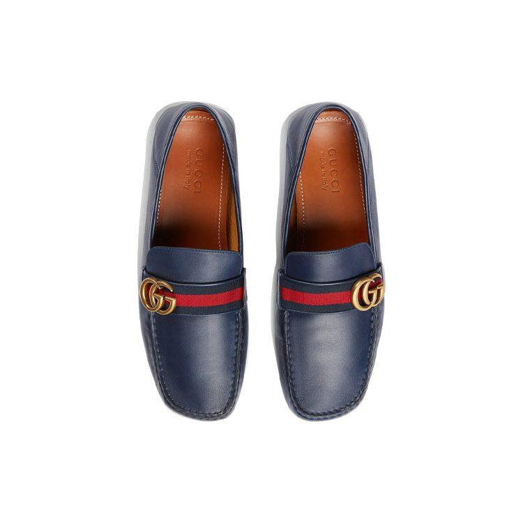 Gucci Horsebit Double G Loafers Men's Blue 450891 DTM10 4062