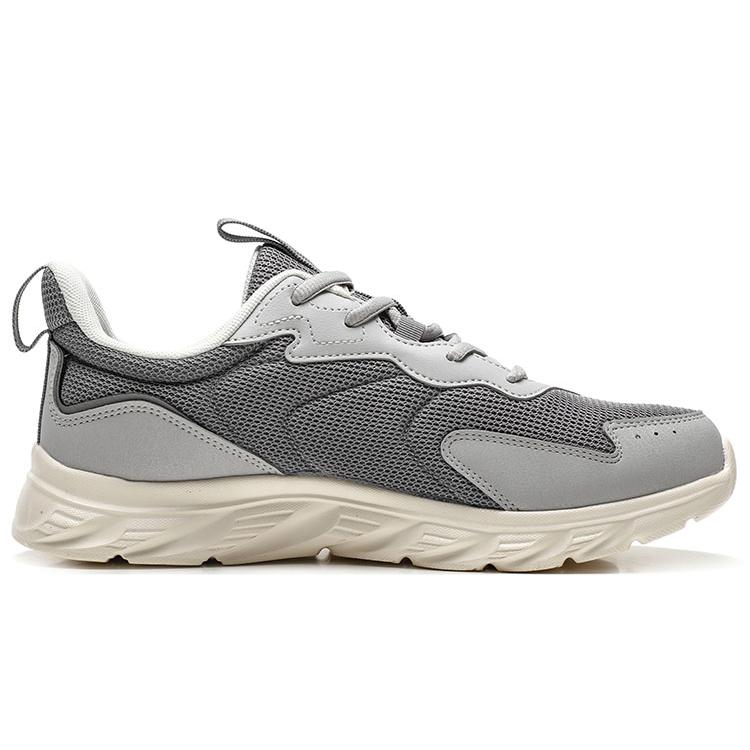 Anta Cushioning Slip Resistant Abrasion Resistant Breathable Lightweight Low Top Running Shoes Men's Gray 912235527-3
